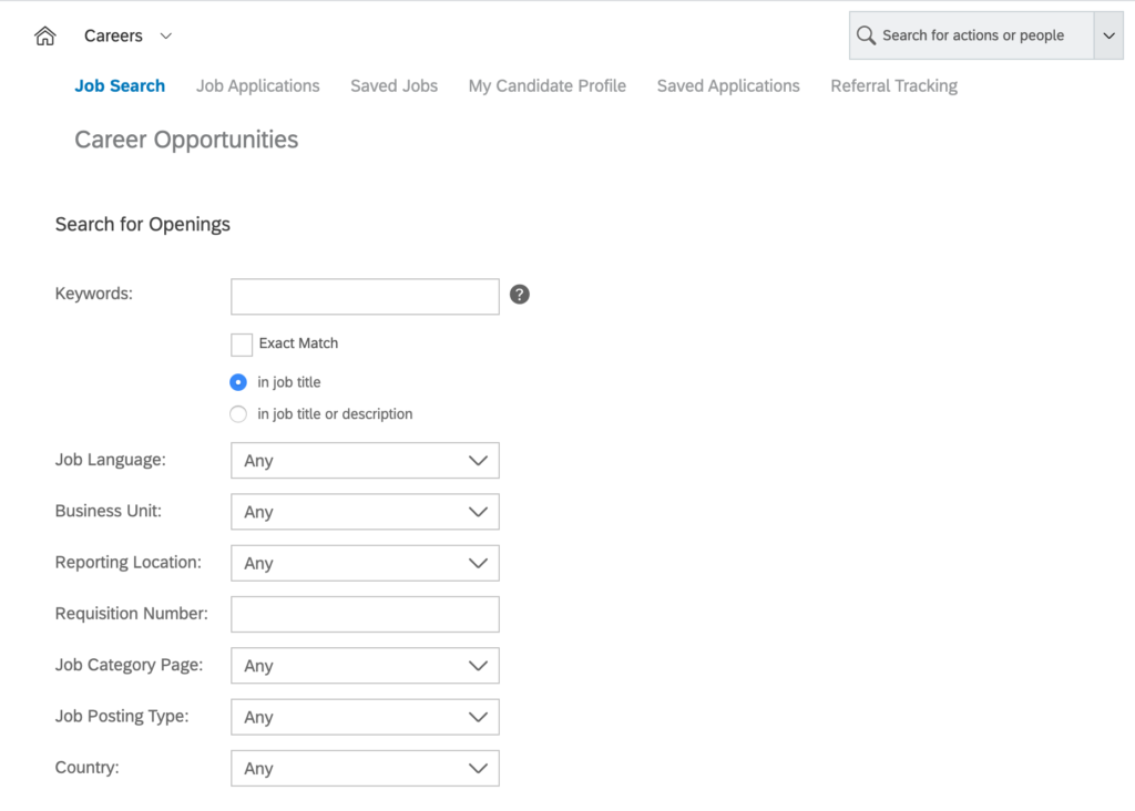 SAP SuccessFactors Search  Roadmap 2020