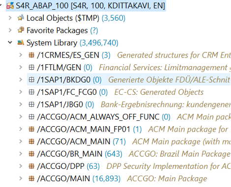 How to find Root Package CDS view ABAP SAP